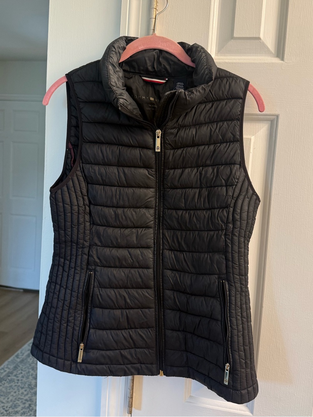 Tommy Hilfiger Quilted Black Packable Puffer Vest